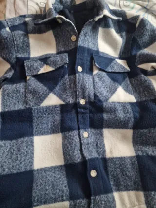 Chaqueta cuadros hombre azul y blanco