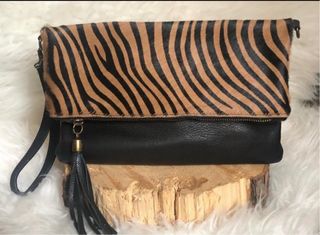 Bolso Clutch Piel Animal Print