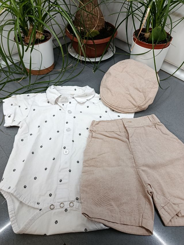 Conjunto bebé con gorra talla 66