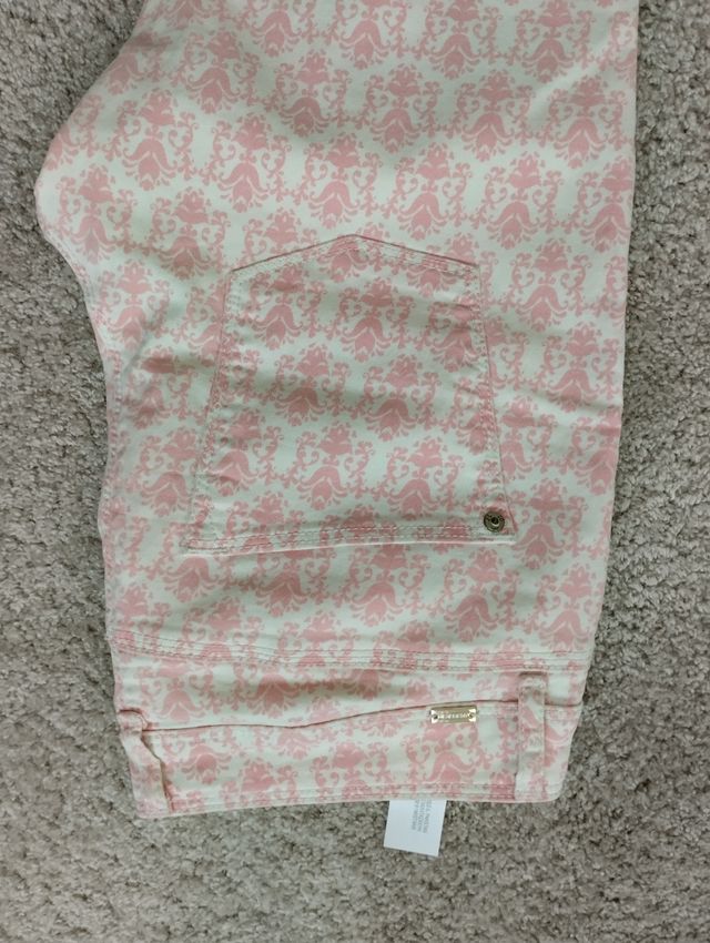 Pantalones Zara Estampados Rosa y Blanco