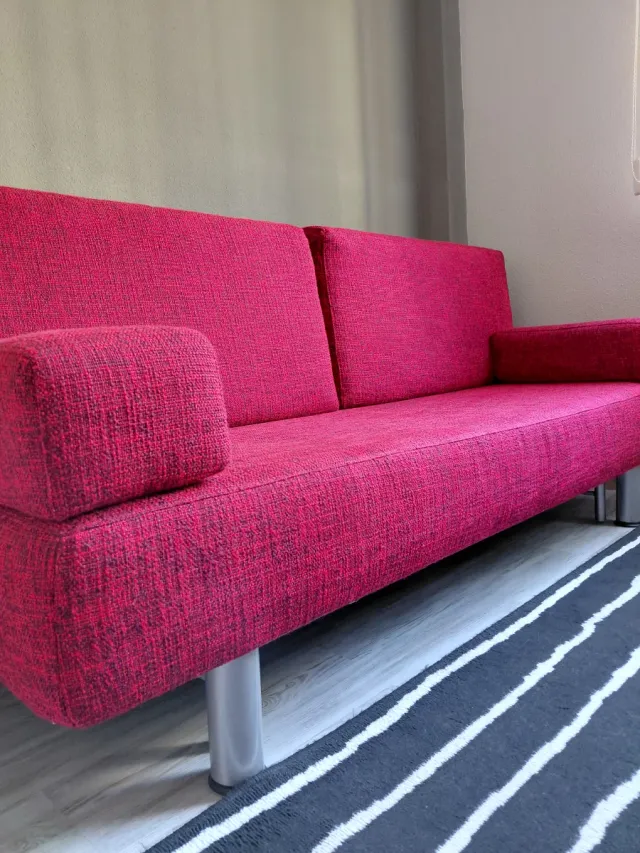 Sofá Cama Rojo Tela