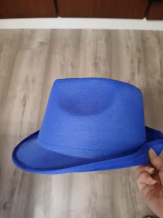 3 Sombreros Fedora Azul.  3 unidades 