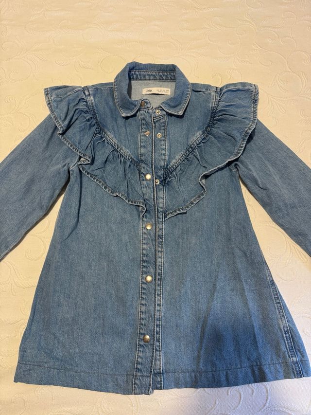 Camisa vaquera Zara niña manga larga