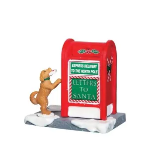 Figura Lemax Perro con Buzón Navidad Nueva