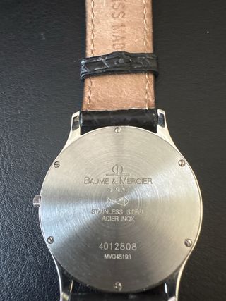 Reloj Baume & Mercier Correa Cuero Negro