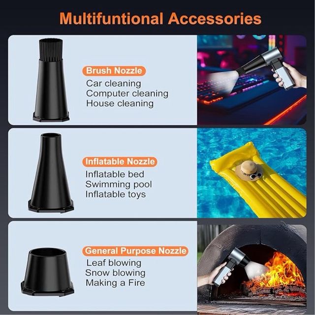 Soplador de Aire Potente Negro