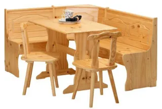 Conjunto comedor/cocina madera pino