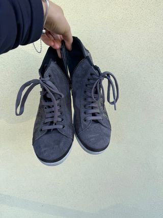 Scarpe ragazza grigie con borchie 36