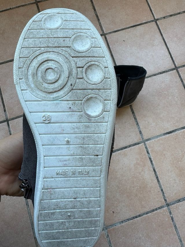 Scarpe ragazza grigie con borchie 36