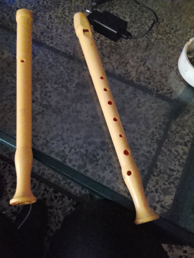 Flauta dulce color beige