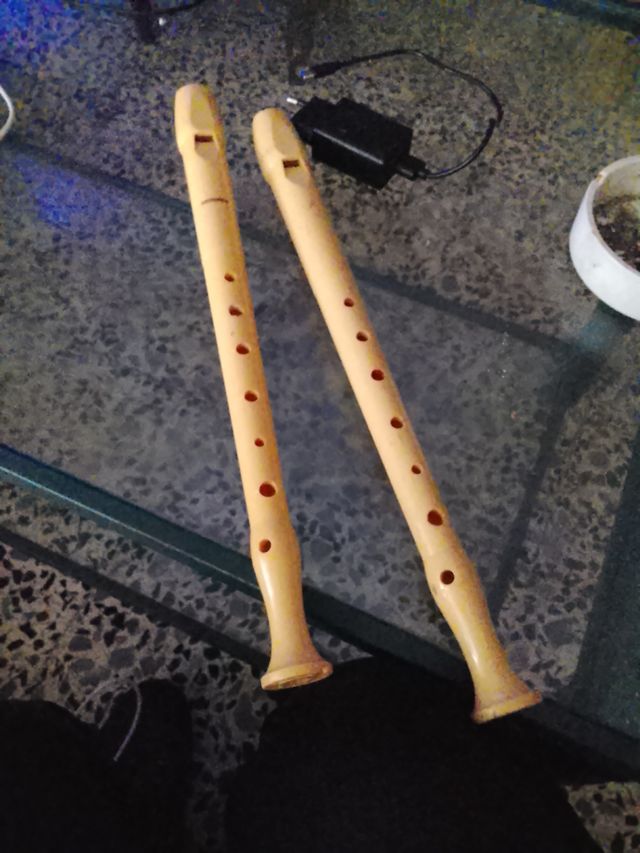 Flauta dulce color beige