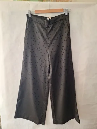 Pantalón fiesta negro con topos