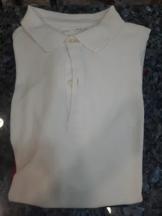 Polo Zara Branco 13 anos Novo