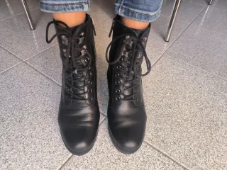 Stivaletti neri pelle donna n.36