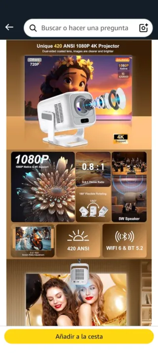 Mini Proyector FullHd sin estrenar