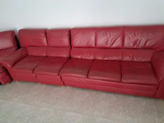 Sofá Rinconera o 3m Rojo Piel
