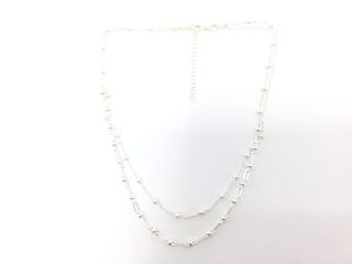 collar plata 925mm con piedra con perla 22.5cm