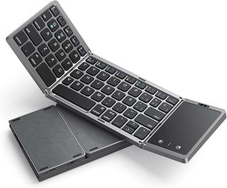 Teclado Bluetooth Plegable Gris