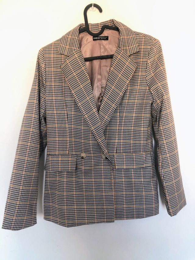 Blazer cuadros XS como nuevo
