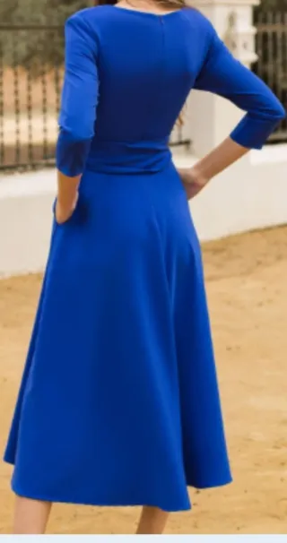 Vestido invitada azulón