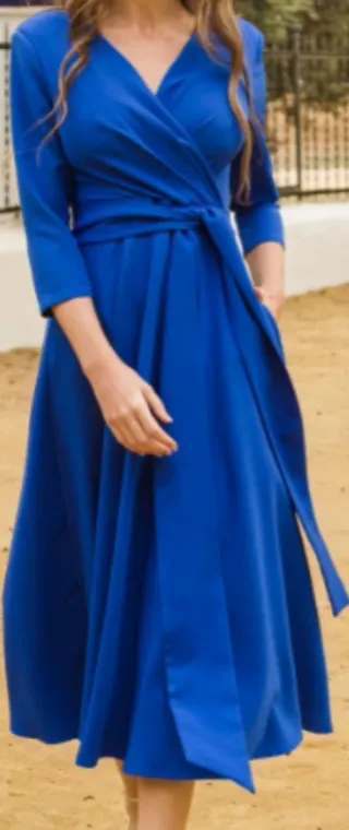 Vestido invitada azulón