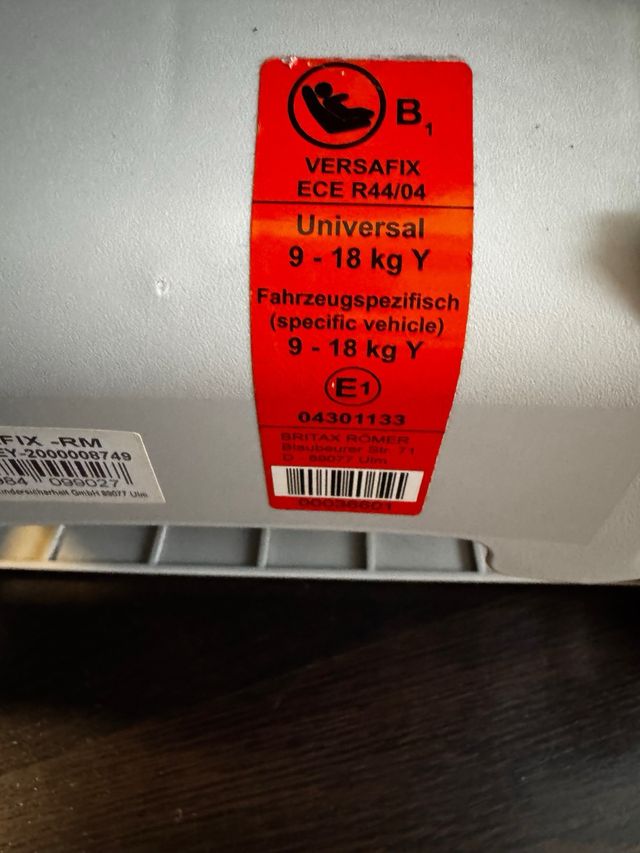 Silla de coche Britax Römer gris