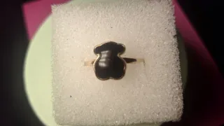 Anillo Tous Plata Vermeil oso Negro