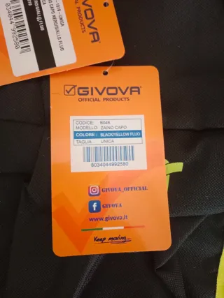 Mochila Givova Negra y Amarilla