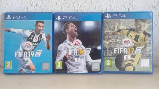 Lote PS4 FIFA 19, 18 y 17