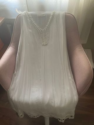 Vestido blanco estilo ibicenco