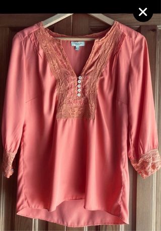 Blusa Cortefiel naranja talla S