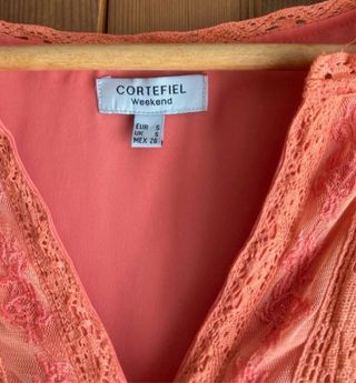 Blusa Cortefiel naranja talla S