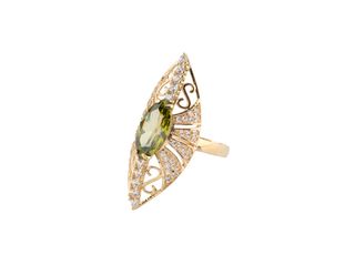 anillo oro 18k con piedra con circonita