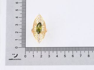 anillo oro 18k con piedra con circonita