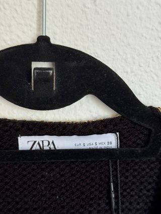 Chaqueta abierta lentejuelas talla S Zara