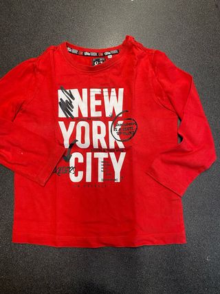 Maglietta rossa bambino New York 4/5 anni