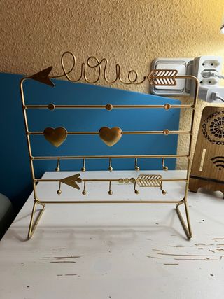 Organizador de joyas Love dorado
