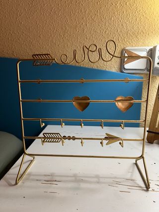 Organizador de joyas Love dorado