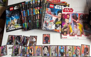 Lote LEGO Star Wars – Revistas + Álbumes + Cartas