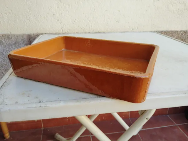 Cazuela Barro Rectangular Marrón