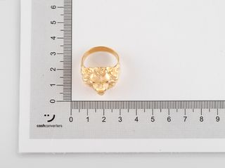 sello oro 18k con piedra con circonita