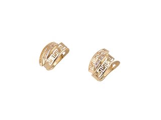 pendientes oro 18k con piedra con circonita