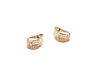 pendientes oro 18k con piedra con circonita