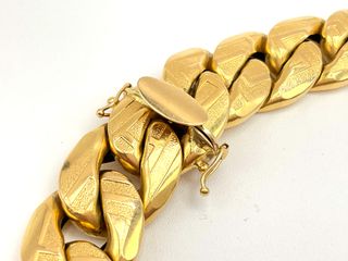 cadena oro 18k con circonita 33cm