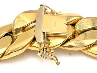 cadena oro 18k con circonita 33cm