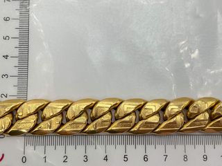 cadena oro 18k con circonita 33cm