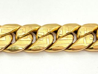 cadena oro 18k con circonita 33cm