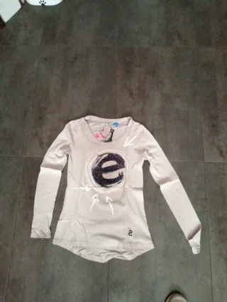Camiseta Desigual manga larga gris talla XS