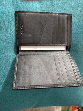 Billetera Tous Piel Negra Hombre Nueva