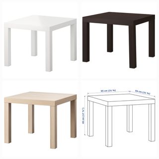 Mesa Auxiliar de 55x55 cm.: 6 modelos.